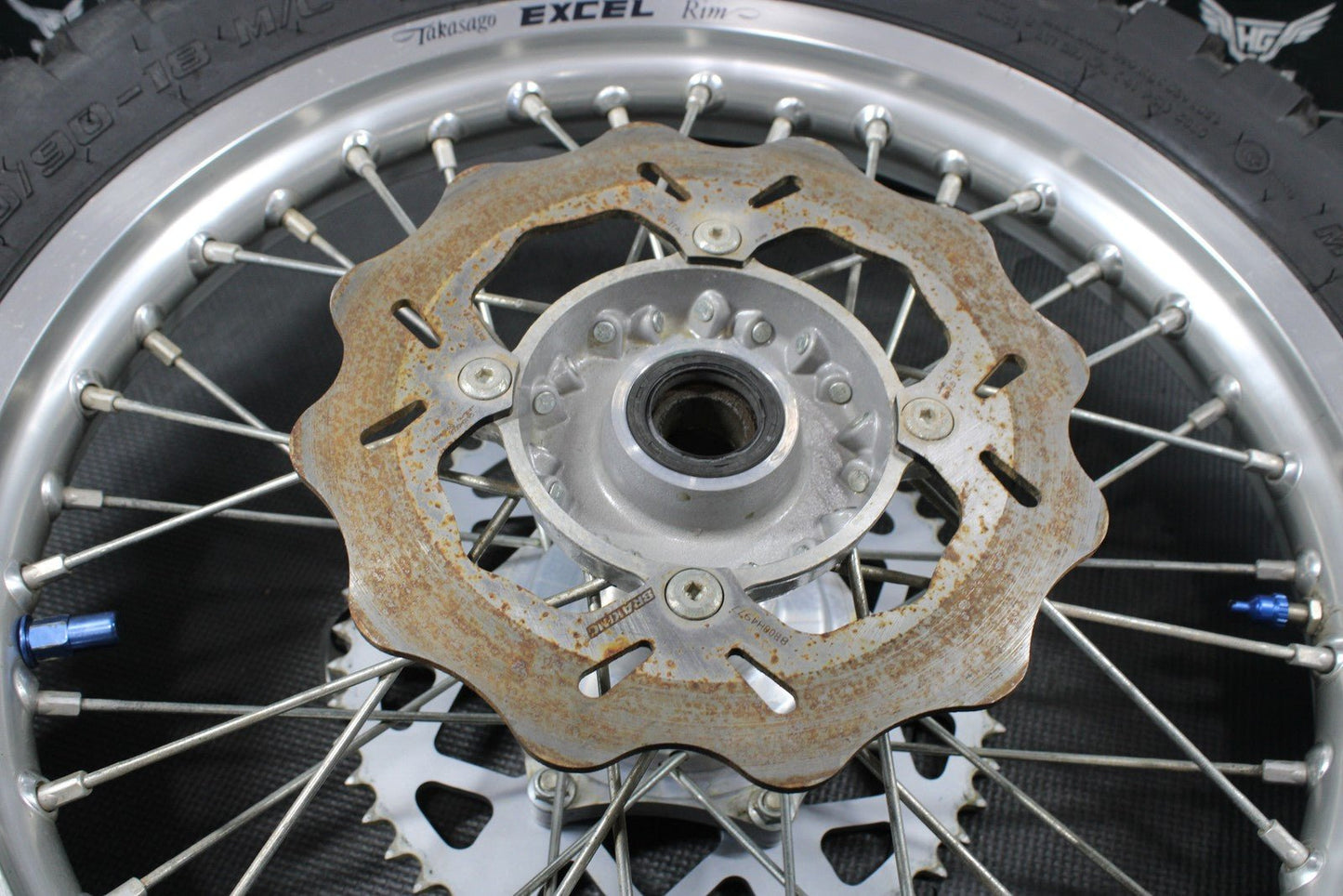 2013 HUSQVARNA TE511 OEM EXCEL FRONT BACK REAR WHEEL SET PAIR WHEELS RIMS HUBS - hggarage