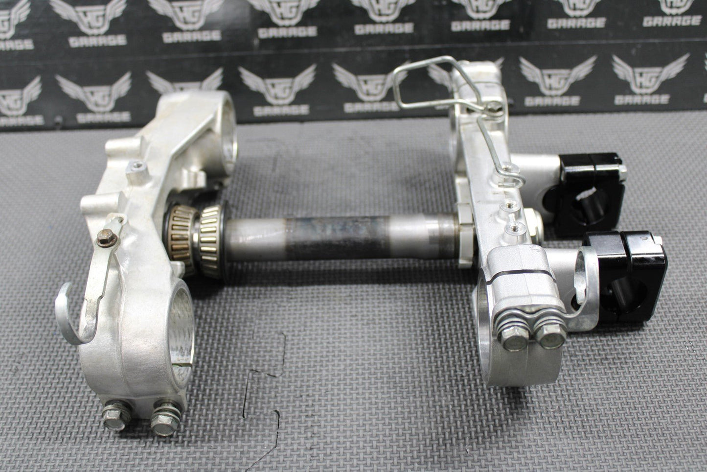 2003 KAWASAKI KLX400SR OEM FRONT FORK LOWER UPPER TRIPLE TREE STEM FAT BAR CLAMP - hggarage