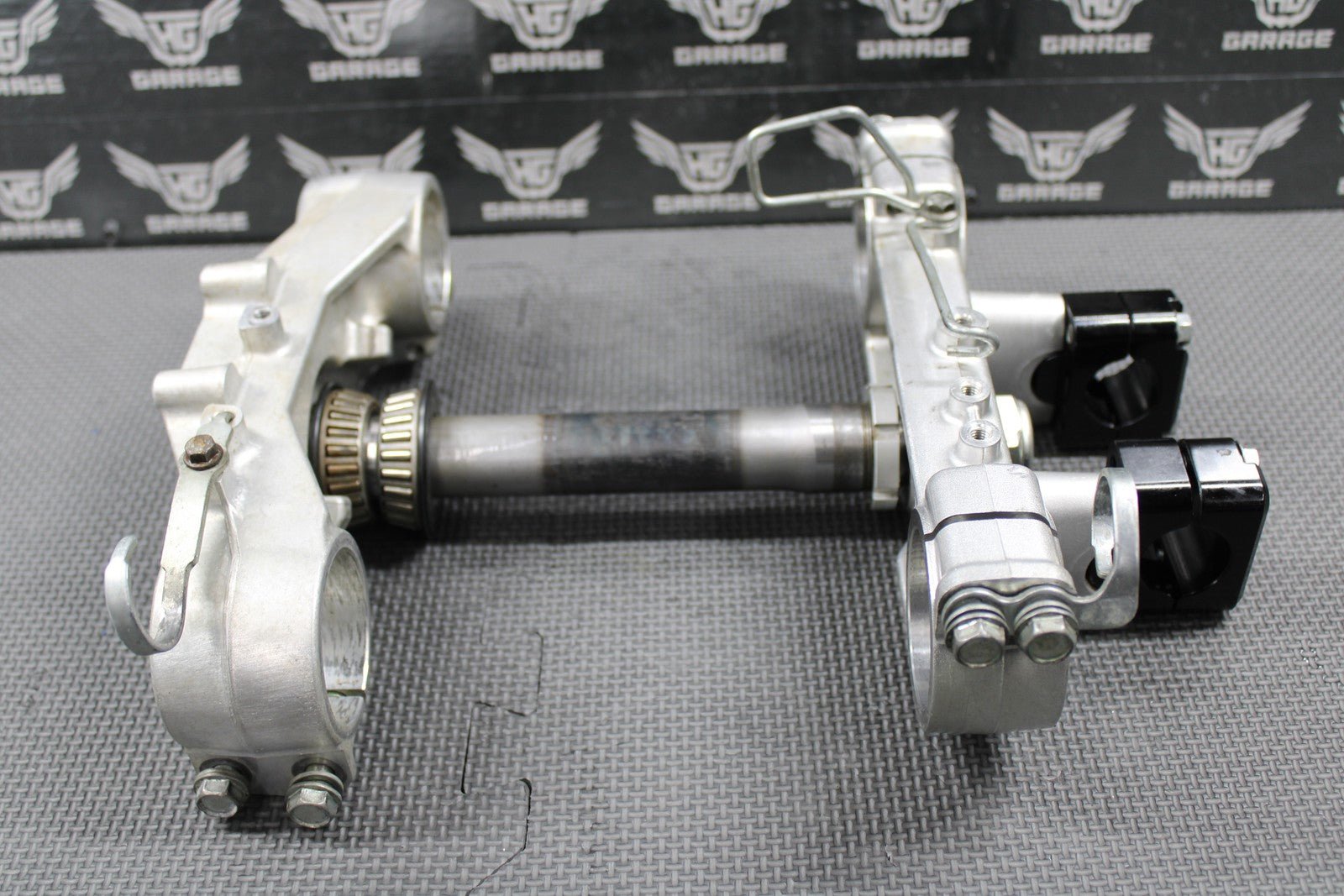 2003 KAWASAKI KLX400SR OEM FRONT FORK LOWER UPPER TRIPLE TREE STEM FAT BAR CLAMP - hggarage