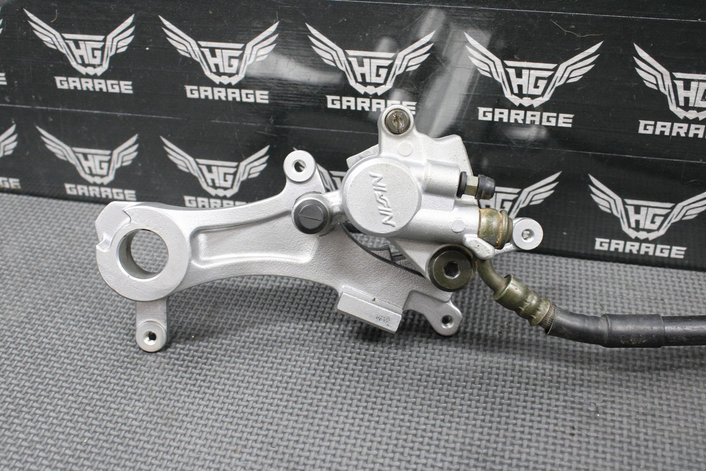 2009 YAMAHA YZ450F OEM NISSIN REAR BACK BRAKE CALIPER MASTER CYLINDER LEVER LINE - hggarage