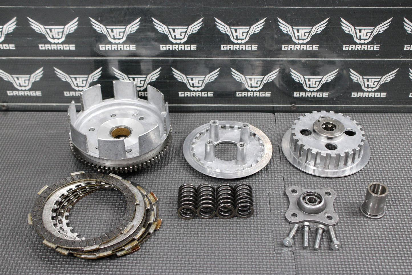 1991 87 - 95 HONDA CR80R OEM COMPLETE CLUTCH W PLATES BASKET HUB 22100 - GC4 - 600 - hggarage