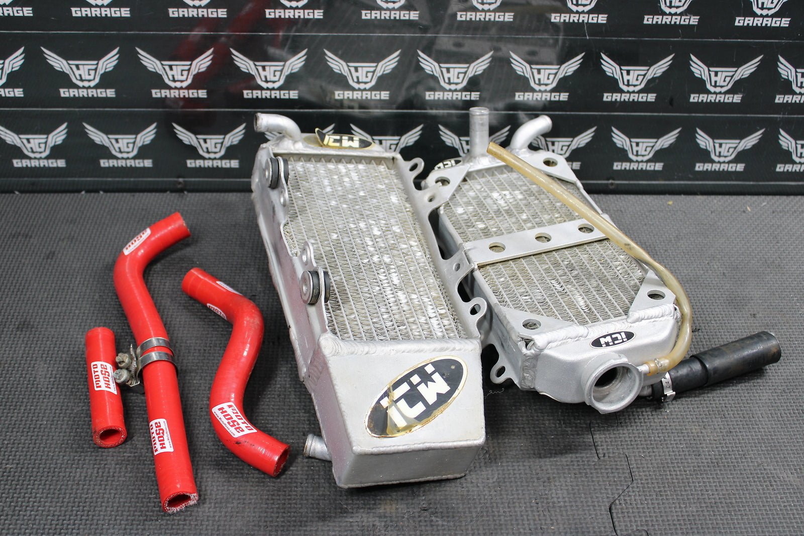 2009 Honda CRF150RB ICW Braced Oversize Radiators Left Right Radiator - hggarage