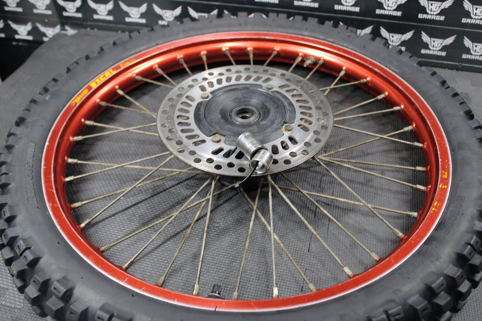 1992 HONDA CR250R EXCEL FRONT WHEEL RIM HUB ASSEMBLY 44601 - ML3 - 600 44701 - KZ3 - 862 - hggarage