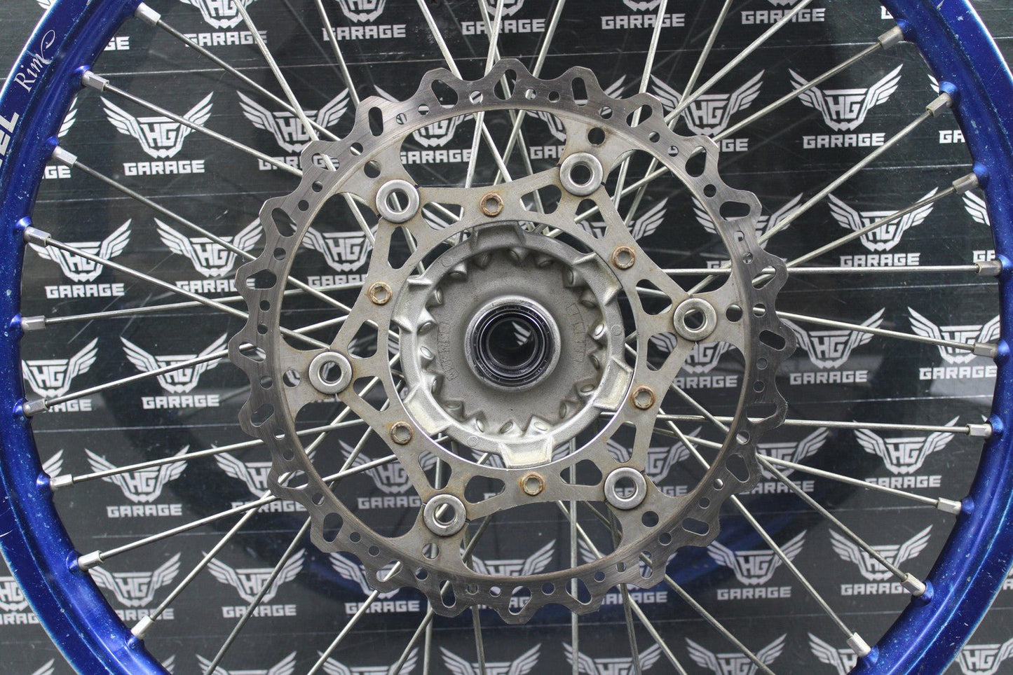 2020 YAMAHA 14 - 22 YZ250F YZ450F OEM BLUE EXCEL FRONT WHEEL RIM HUB ROTOR GOOD - hggarage
