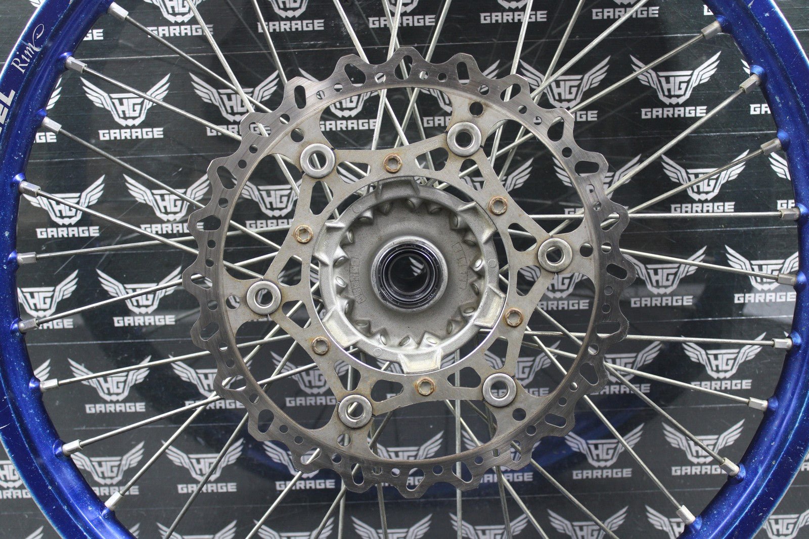 2020 YAMAHA 14 - 22 YZ250F YZ450F OEM BLUE EXCEL FRONT WHEEL RIM HUB ROTOR GOOD - hggarage