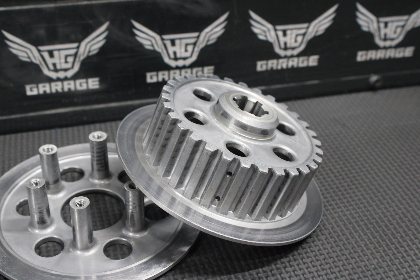 1986 Kawasaki KDX200 OEM Complete Clutch W Plates Basket Hub - hggarage