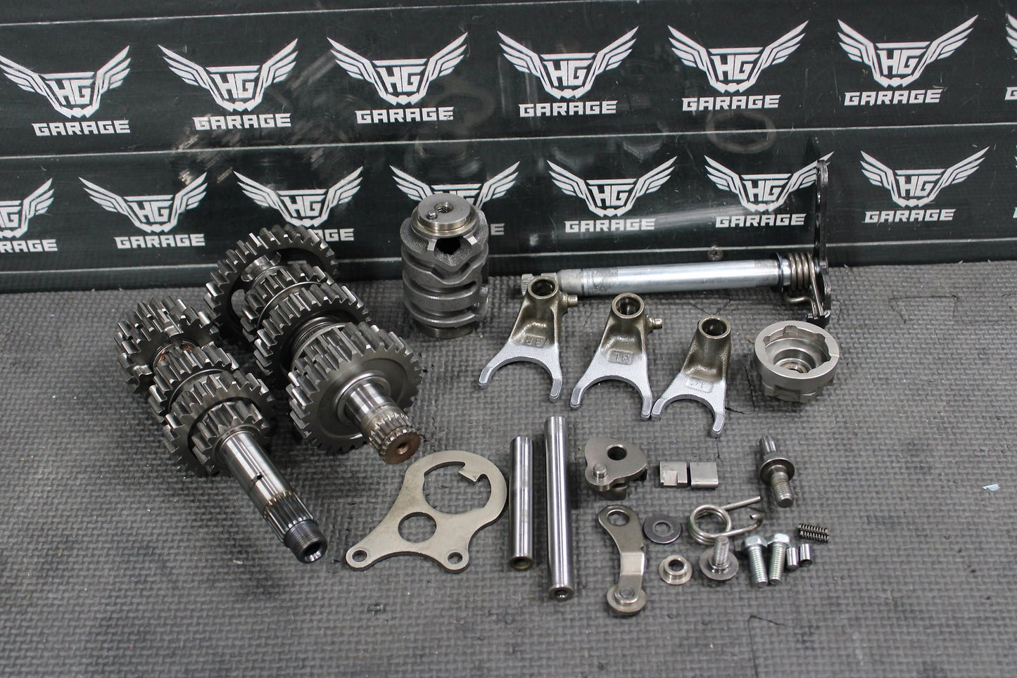 2008 HONDA CRF150R CRF150RB OEM ENGINE TRANSMISSION ASSEMBLY GEARS SHIFT FORKS - hggarage
