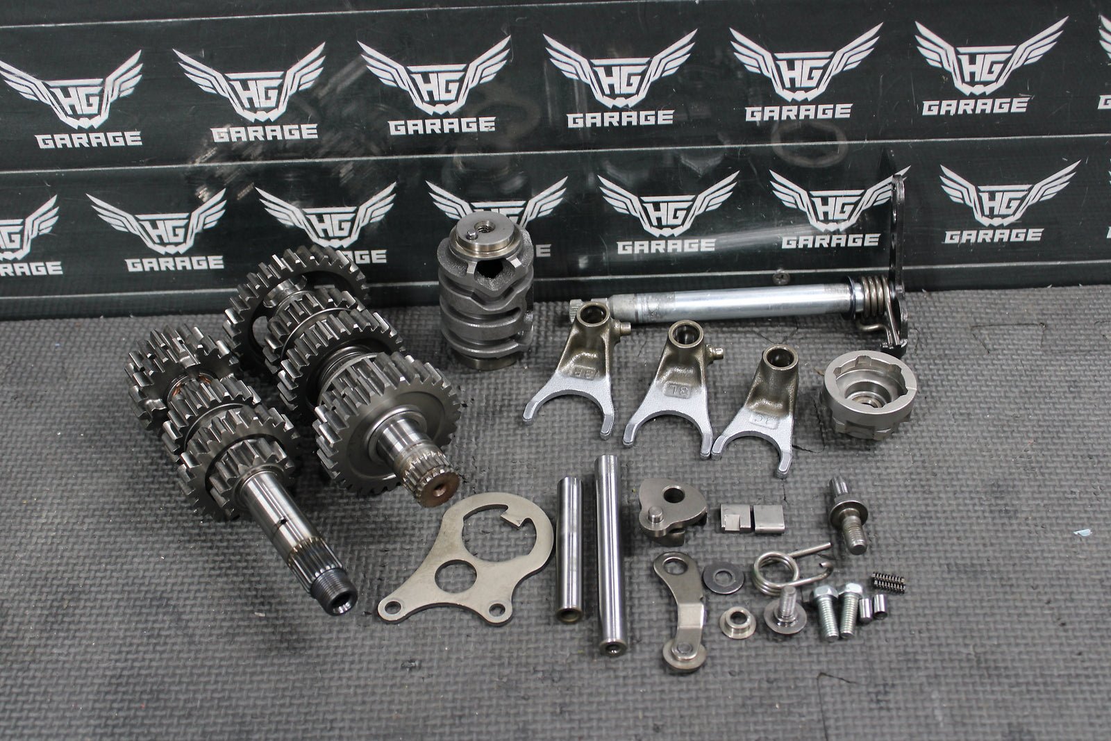 2008 HONDA CRF150R CRF150RB OEM ENGINE TRANSMISSION ASSEMBLY GEARS SHIFT FORKS - hggarage