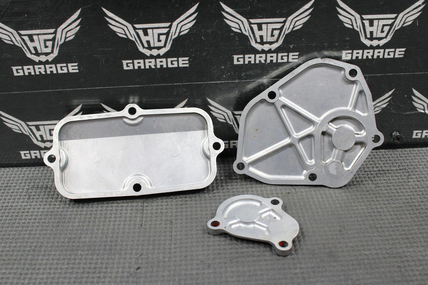 2003 SUZUKI 03 - 06 RM250 OEM EXHAUST POWER VALVE CYLINDER SIDE COVERS COVER SET - hggarage