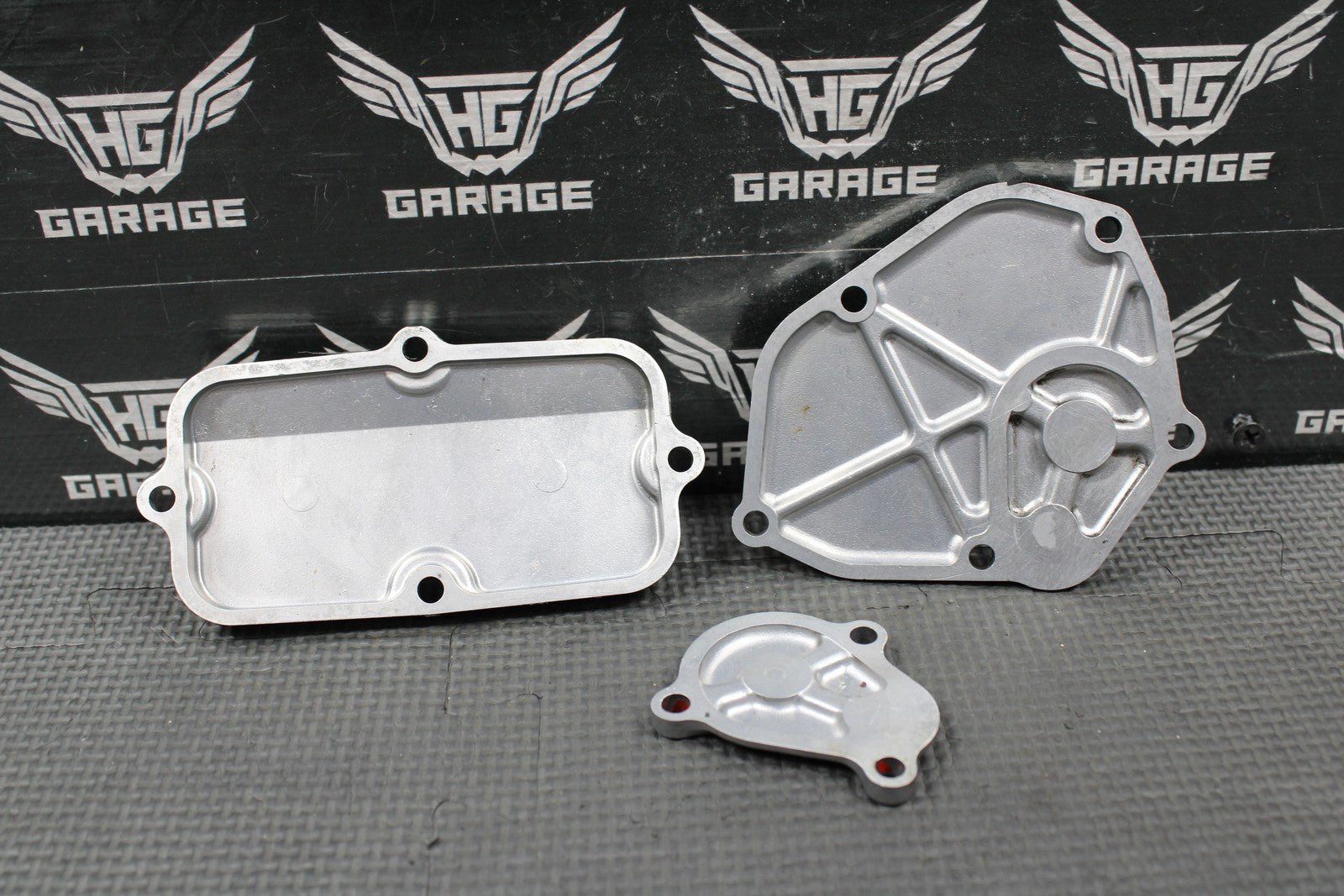 2003 SUZUKI 03 - 06 RM250 OEM EXHAUST POWER VALVE CYLINDER SIDE COVERS COVER SET - hggarage