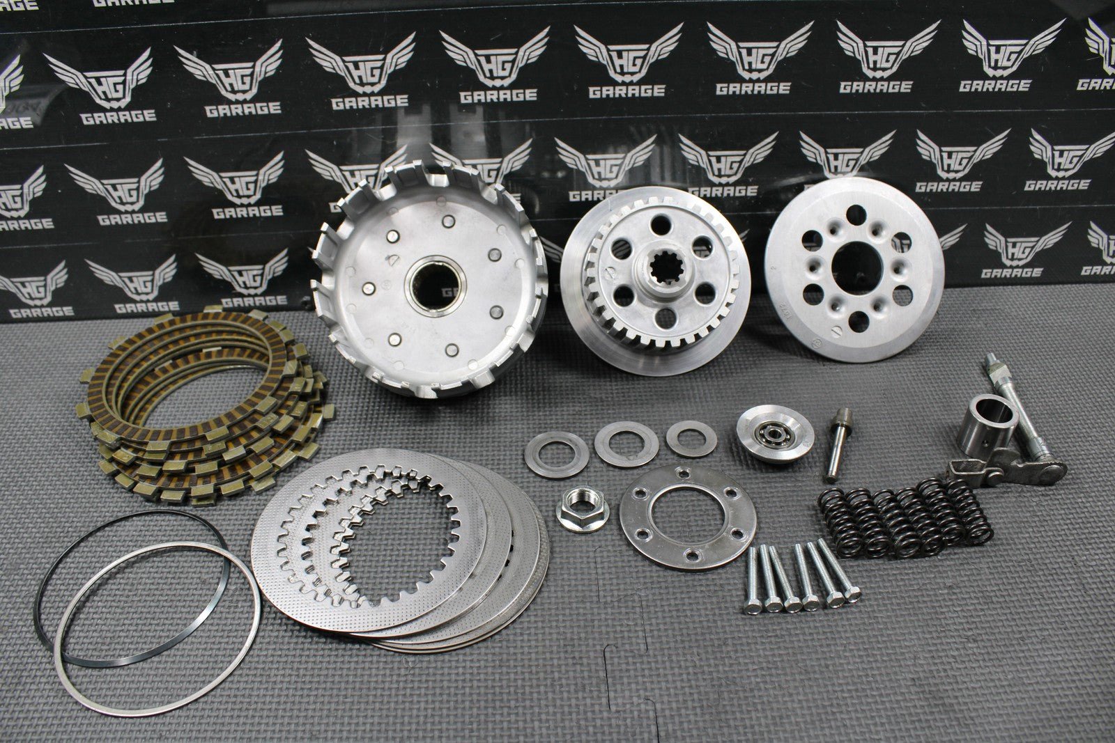 2009 KAWASAKI KLX250SF OEM COMPLETE CLUTCH W PLATES BASKET HUB 13095 - 0576 NICE! - hggarage