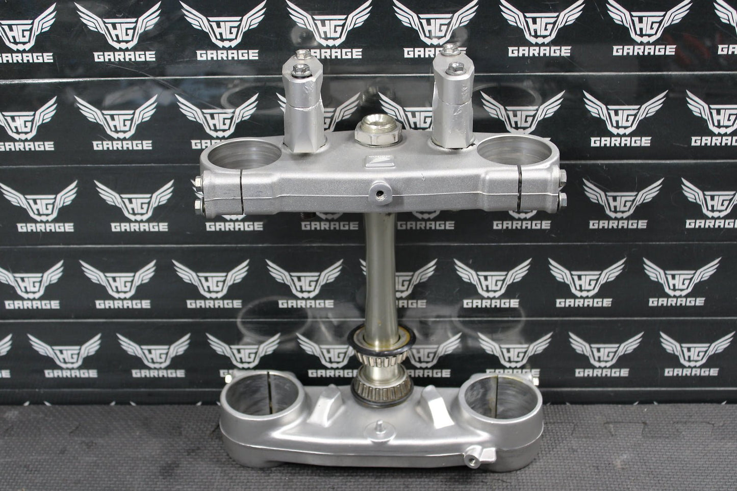 2002 HONDA CRF450R OEM FRONT FORKS LOWER UPPER TRIPLE TREE STEM - hggarage