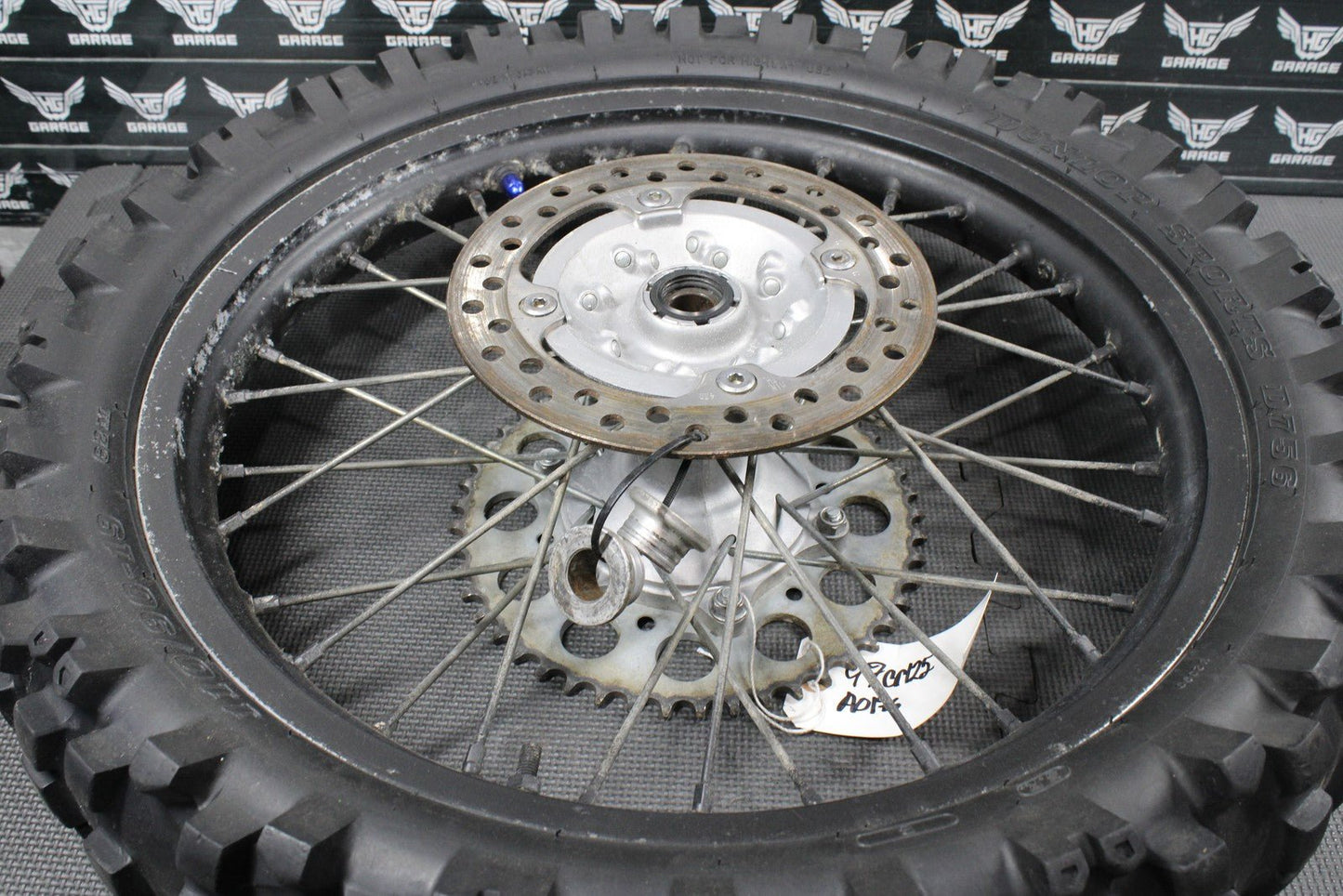 1997 HONDA CR125R OEM 19" x 1.85" REAR BACK WHEEL RIM HUB 42635 - MAC - 680 - hggarage