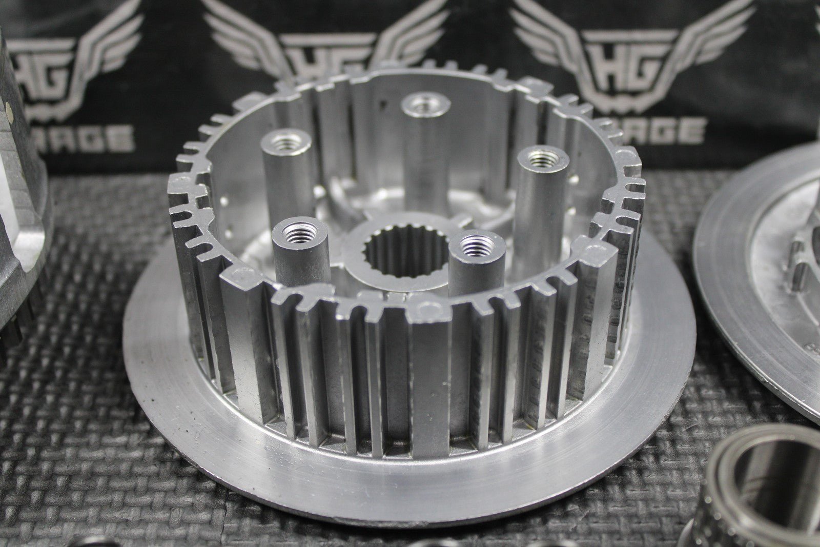 2005 00 - 07 HONDA CR125R OEM COMPLETE CLUTCH W PLATES BASKET HUB 22100 - KZ4 - L30 - hggarage