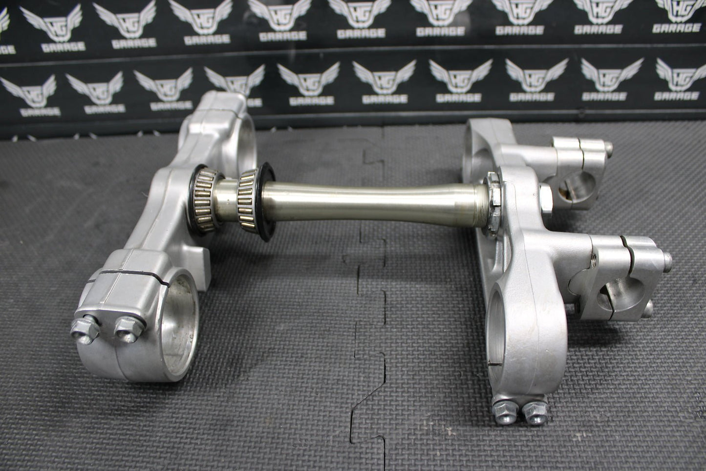 1998 HONDA CR125R OEM FRONT FORKS LOWER UPPER TRIPLE TREE STEM FAT BAR CLAMP - hggarage