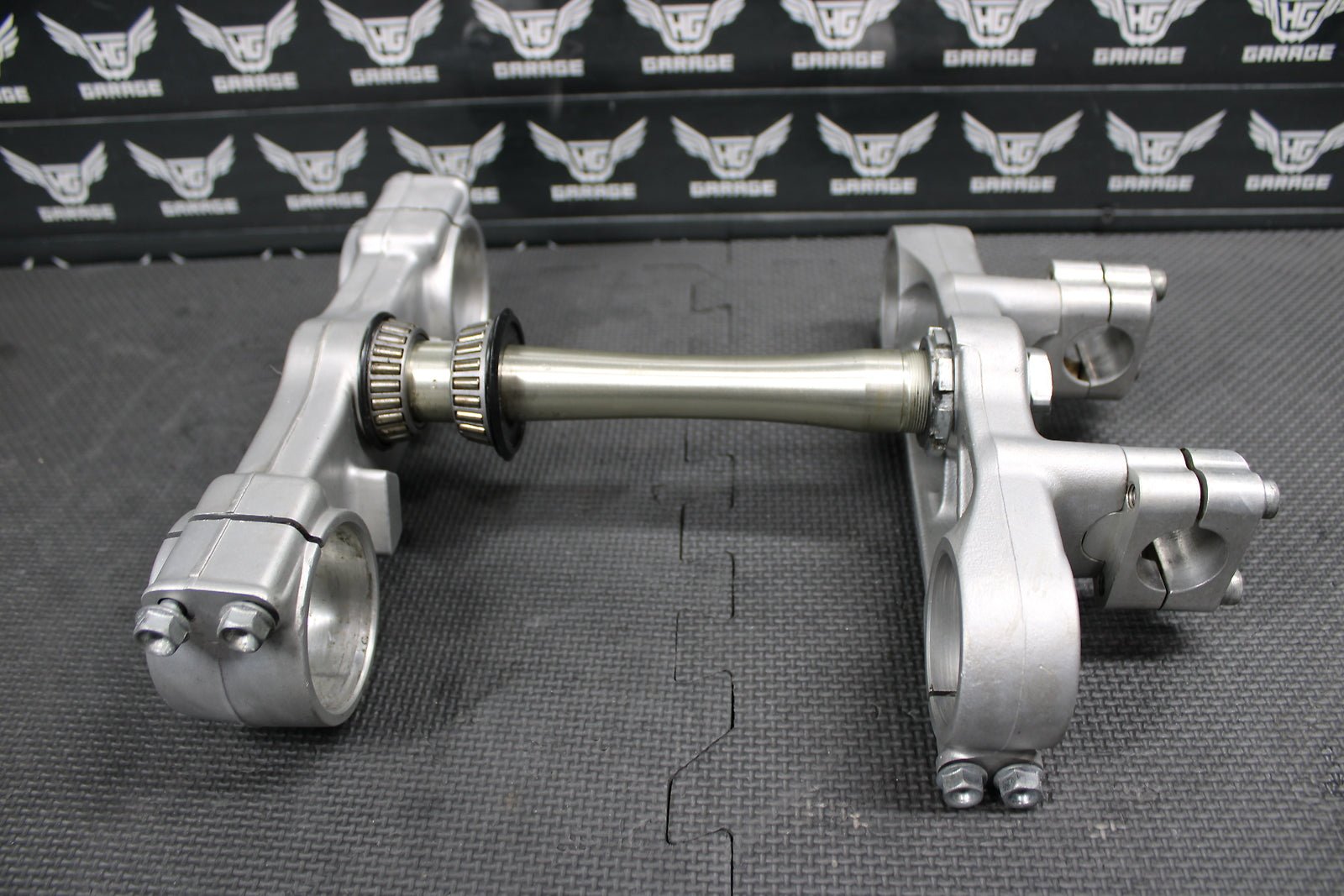1998 HONDA CR125R OEM FRONT FORKS LOWER UPPER TRIPLE TREE STEM FAT BAR CLAMP - hggarage