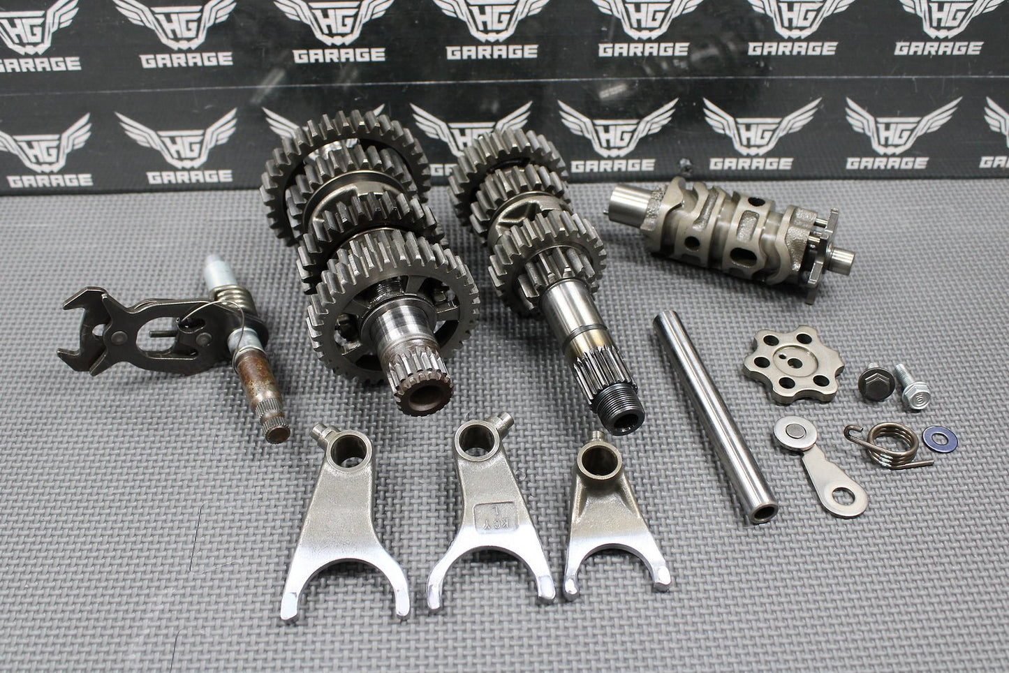 1996 96 - 98 HONDA XR400R OEM ENGINE TRANSMISSION TRANNY GEARS SHAFTS SHIFT FORKS - hggarage