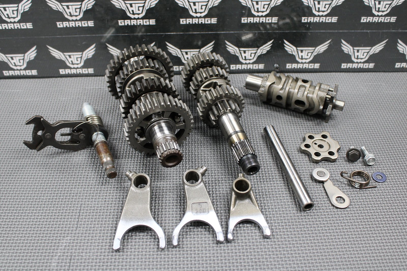1996 96 - 98 HONDA XR400R OEM ENGINE TRANSMISSION TRANNY GEARS SHAFTS SHIFT FORKS - hggarage