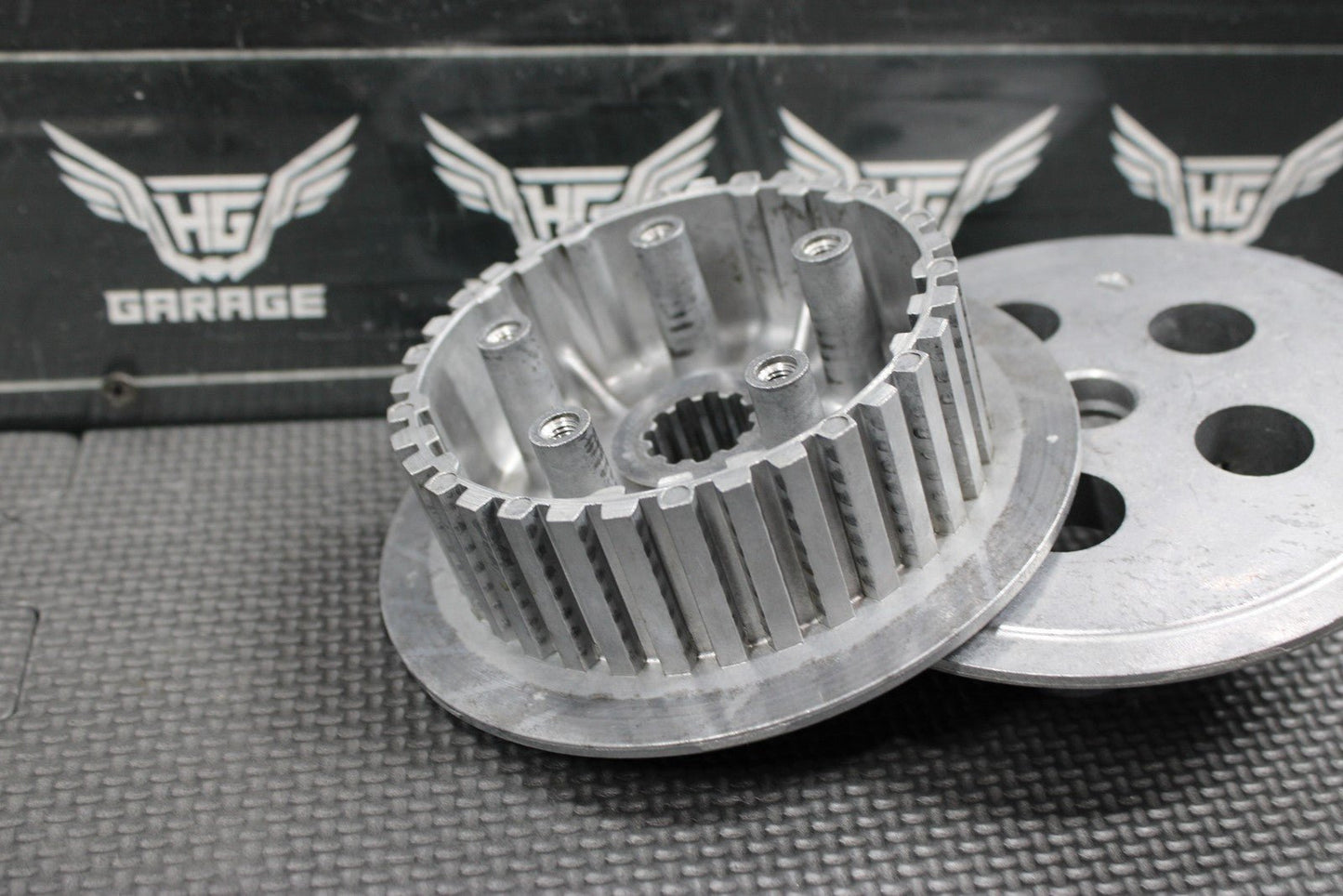 2014 KAWASAKI 10 - 14 KX250F OEM COMPLETE CLUTCH BASKET HUB PRESSURE PLATE - hggarage