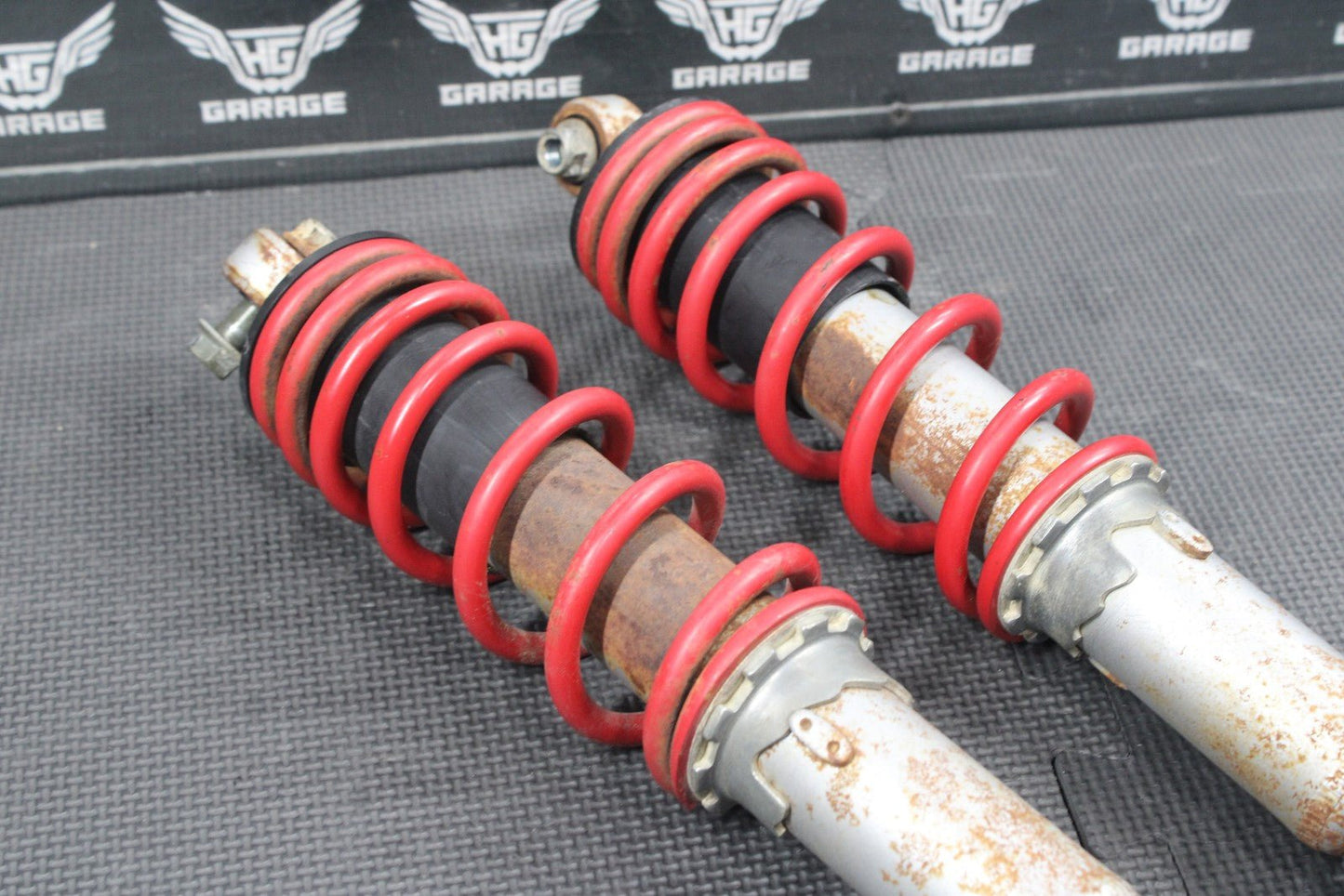 2004 04 - 08 SUZUKI QUADSPORT Z250 OEM FRONT FORKS SHOCK SUSPENSION SET PAIR - hggarage