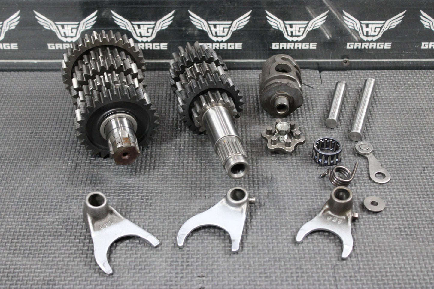 1997 KAWASAKI KX250 97 - 98 OEM ENGINE TRANSMISSION TRANNY GEARBOX SHIFT FORKS - hggarage