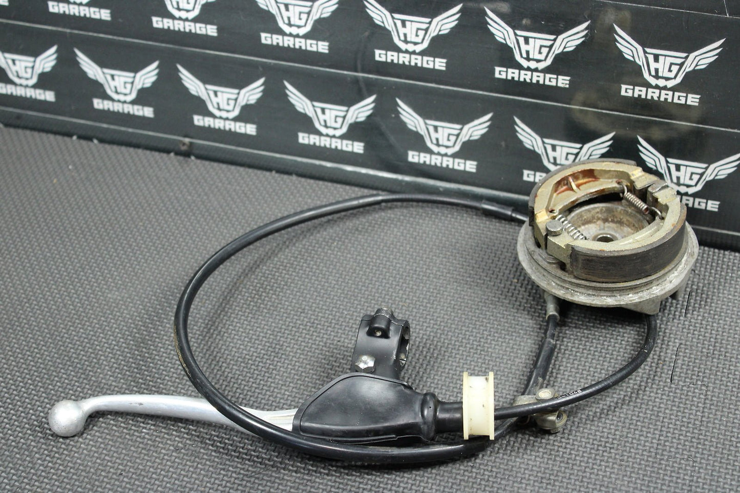 1998 Kawasaki KX60 90 - 03 OEM Front Brake Drum Cable Lever Complete Assembly - hggarage