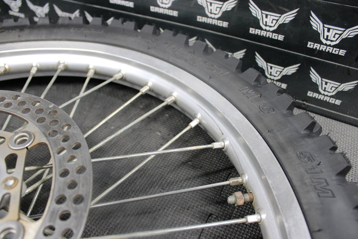 2000 Yamaha YZ125 YZ250 OEM Excel Front Wheel Rim Hub 4SS - 25111 - 01 - 00 - hggarage