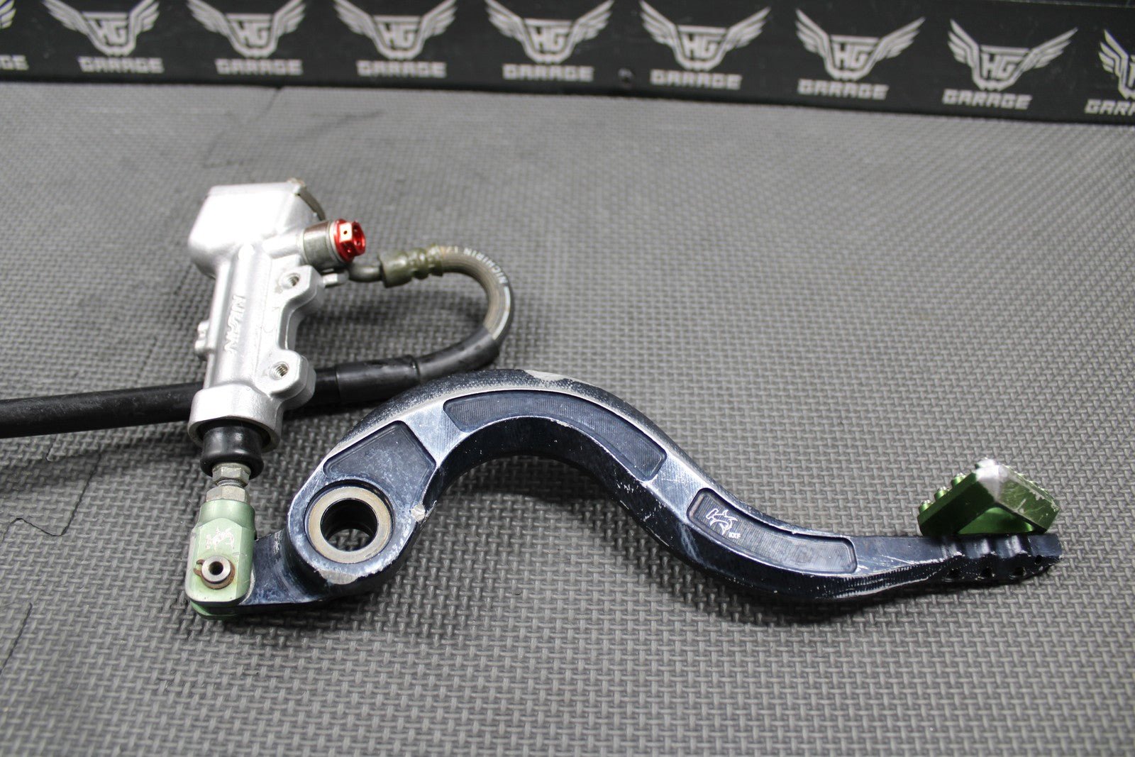 2007 06 - 09 KAWASAKI KX250F REAR BACK BRAKE CALIPER MASTER CYLINDER FORGED LEVER - hggarage