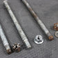 2004 KAWASAKI KX65 00 - 22 OEM FRONT REAR AXLE BACK WHEEL RIM SWINGARM PIVOT BOLTS - hggarage