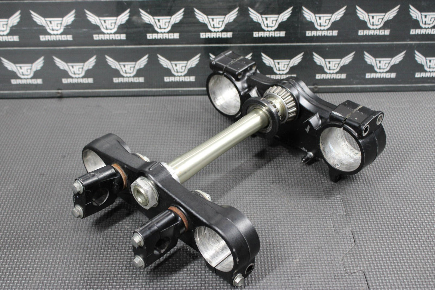 2014 KAWASAKI KX250F 13 - 14 OEM FRONT FORKS LOWER UPPER TRIPLE TREE CLAMP SET - hggarage