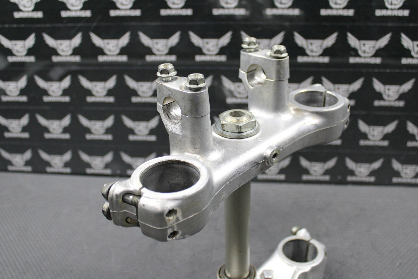 1988 HONDA CR250R OEM FRONT FORKS LOWER UPPER TRIPLE TREE STEM BAR CLAMP - hggarage