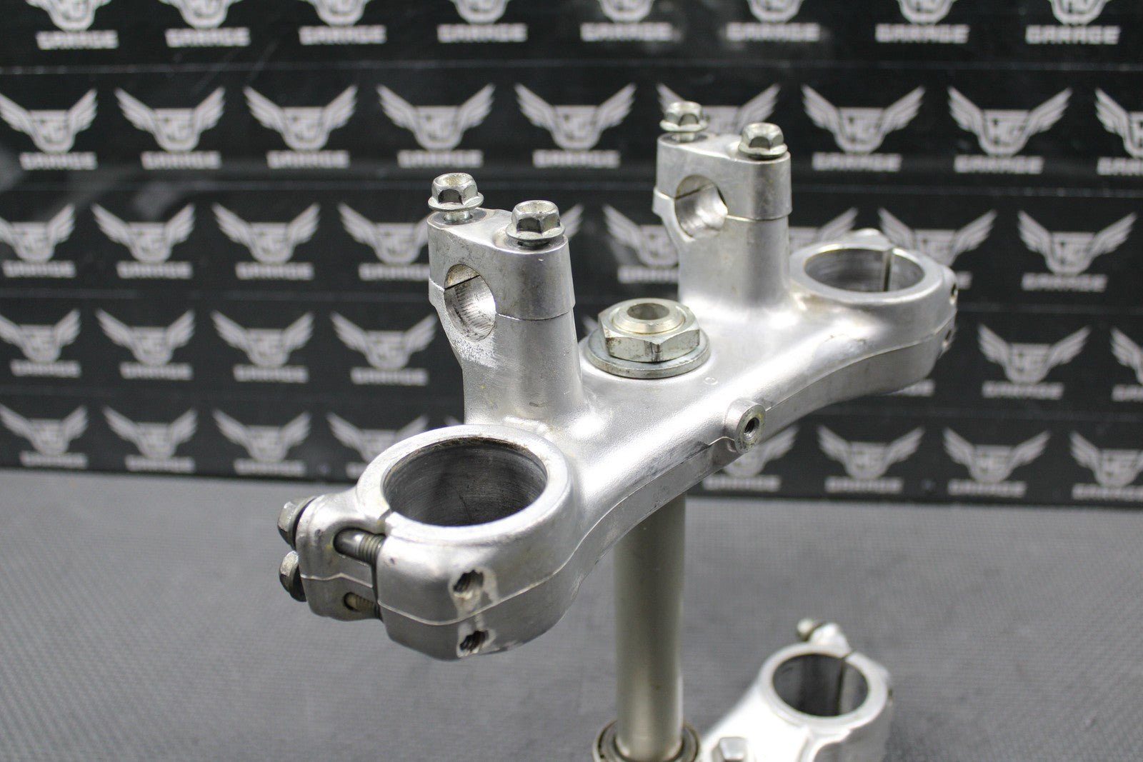 1988 HONDA CR250R OEM FRONT FORKS LOWER UPPER TRIPLE TREE STEM BAR CLAMP - hggarage