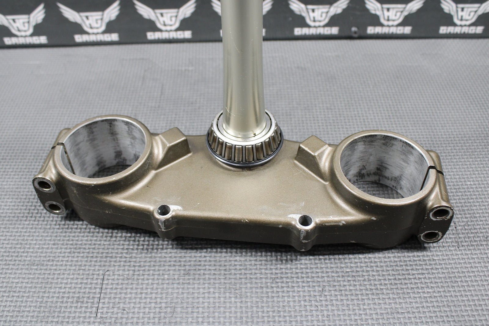 2007 2008 KAWASAKI KX250F OEM FRONT FORKS LOWER TRIPLE TREE STEERING STEM CLAMP - hggarage
