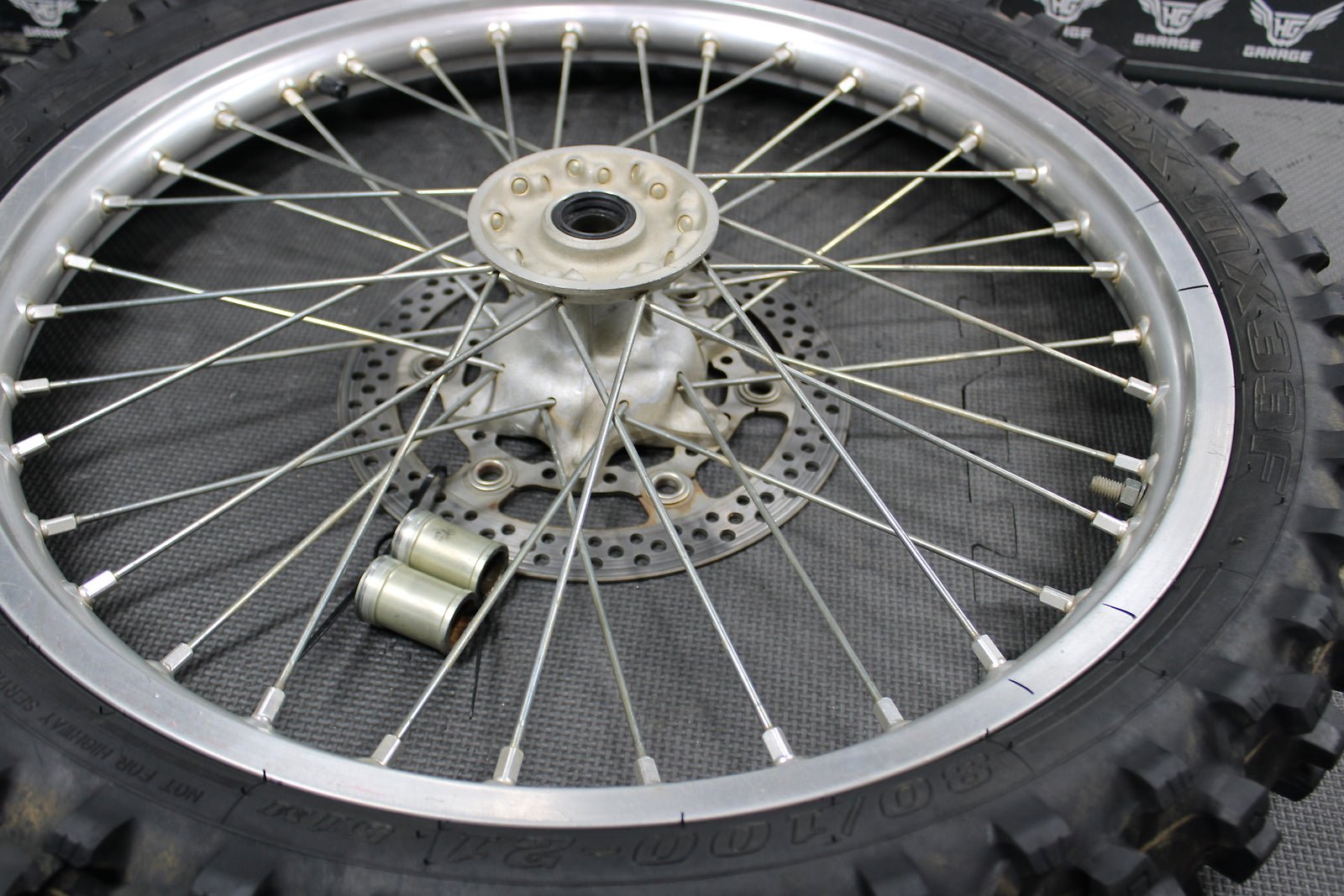 2004 Suzuki RM250 OEM Excel 21" Front Wheel Rim Hub 54111 - 36E00 55311 - 28C01 - hggarage