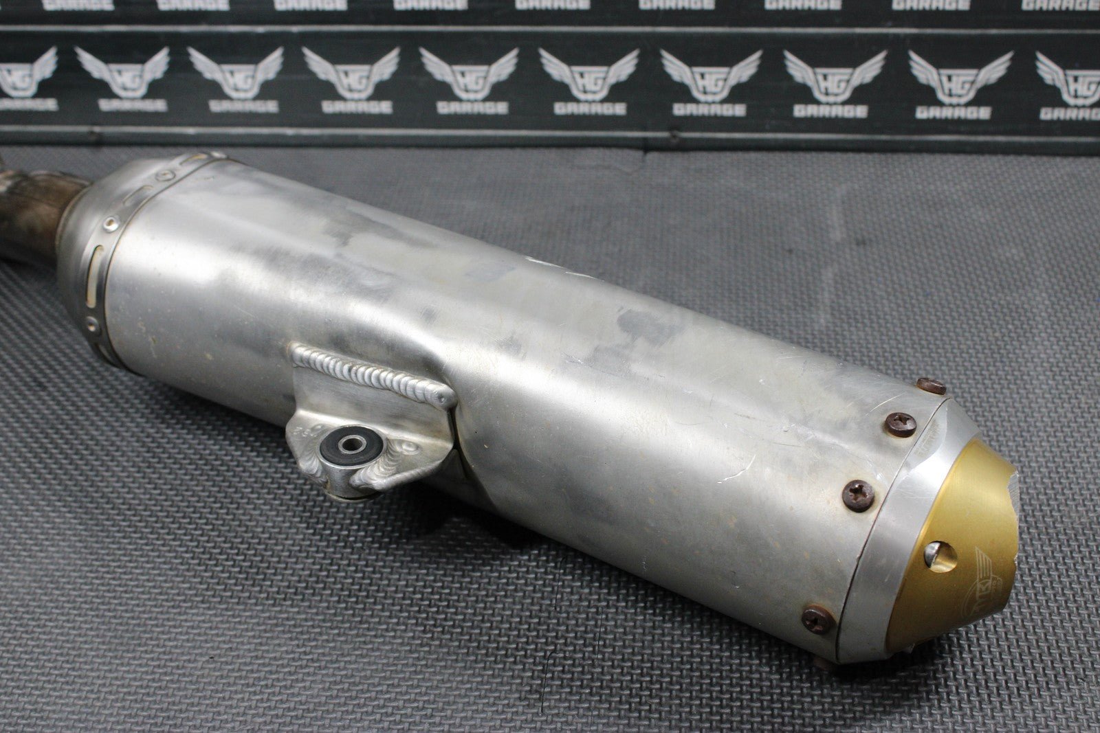 2006 YAMAHA YZ450F OEM MUFFLER EXHAUST SILENCER SLIP ON PIPE PRO MOTO BILLET CAP - hggarage