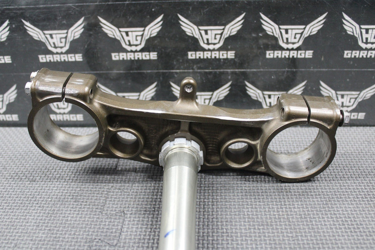 2007 2008 KAWASAKI KX250F OEM FRONT FORKS LOWER UPPER TRIPLE TREE STEM BAR CLAMP - hggarage