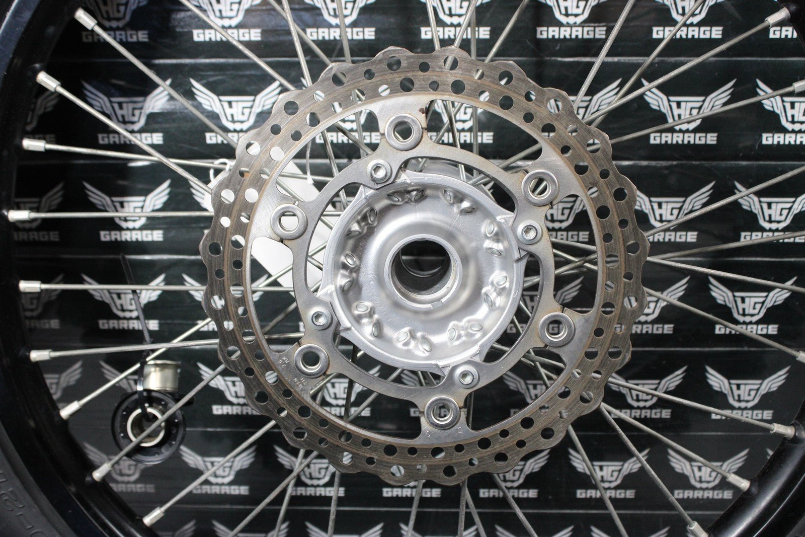 2014 KAWASAKI KX250F 10 - 18 OEM FRONT WHEEL RIM HUB SPOKES ASSEMBLY BLACK - hggarage
