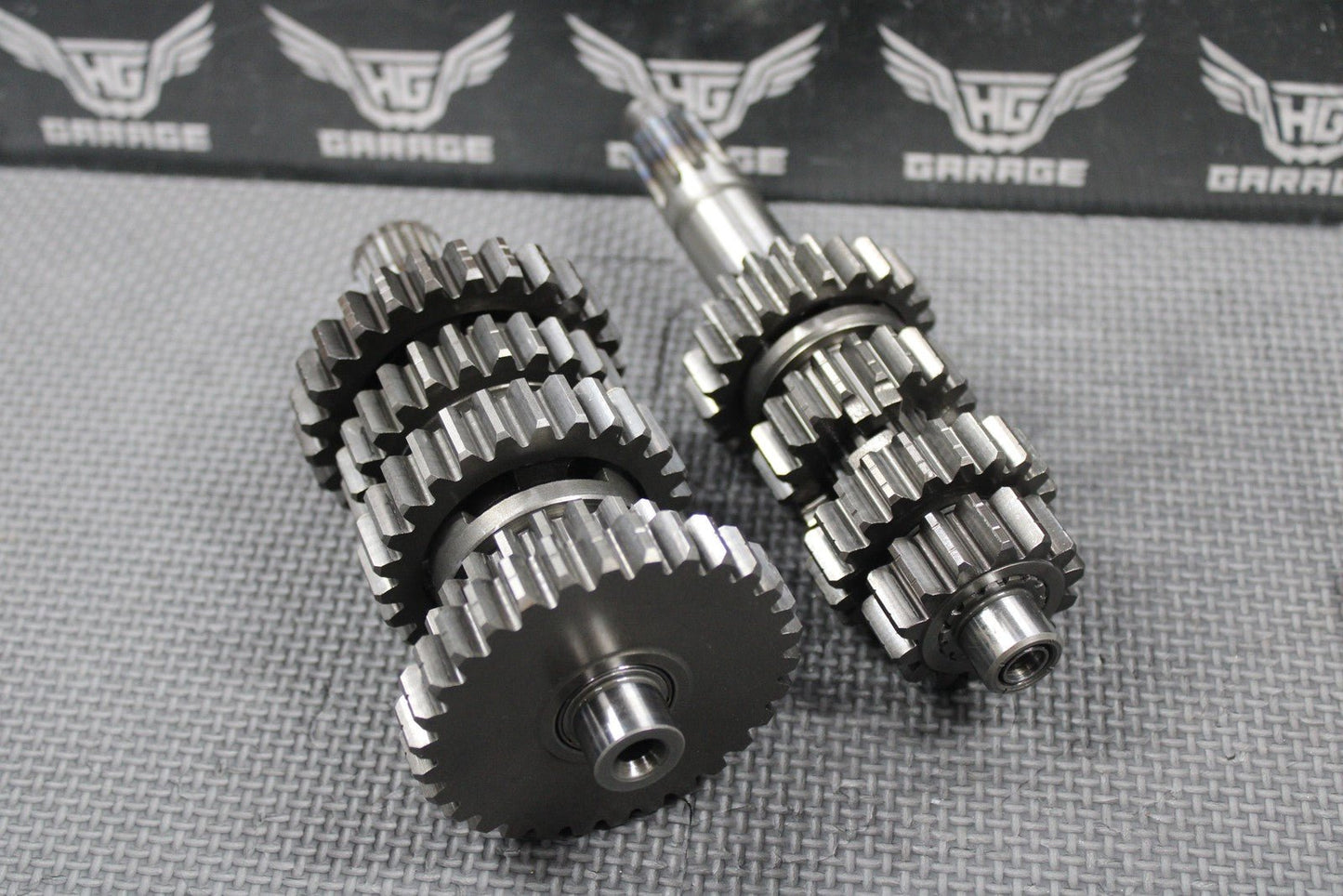 2007 KAWASAKI KX250F OEM TRANSMISSION TRANNY GEARBOX GEARS SHIFT FORKS GOOD - hggarage