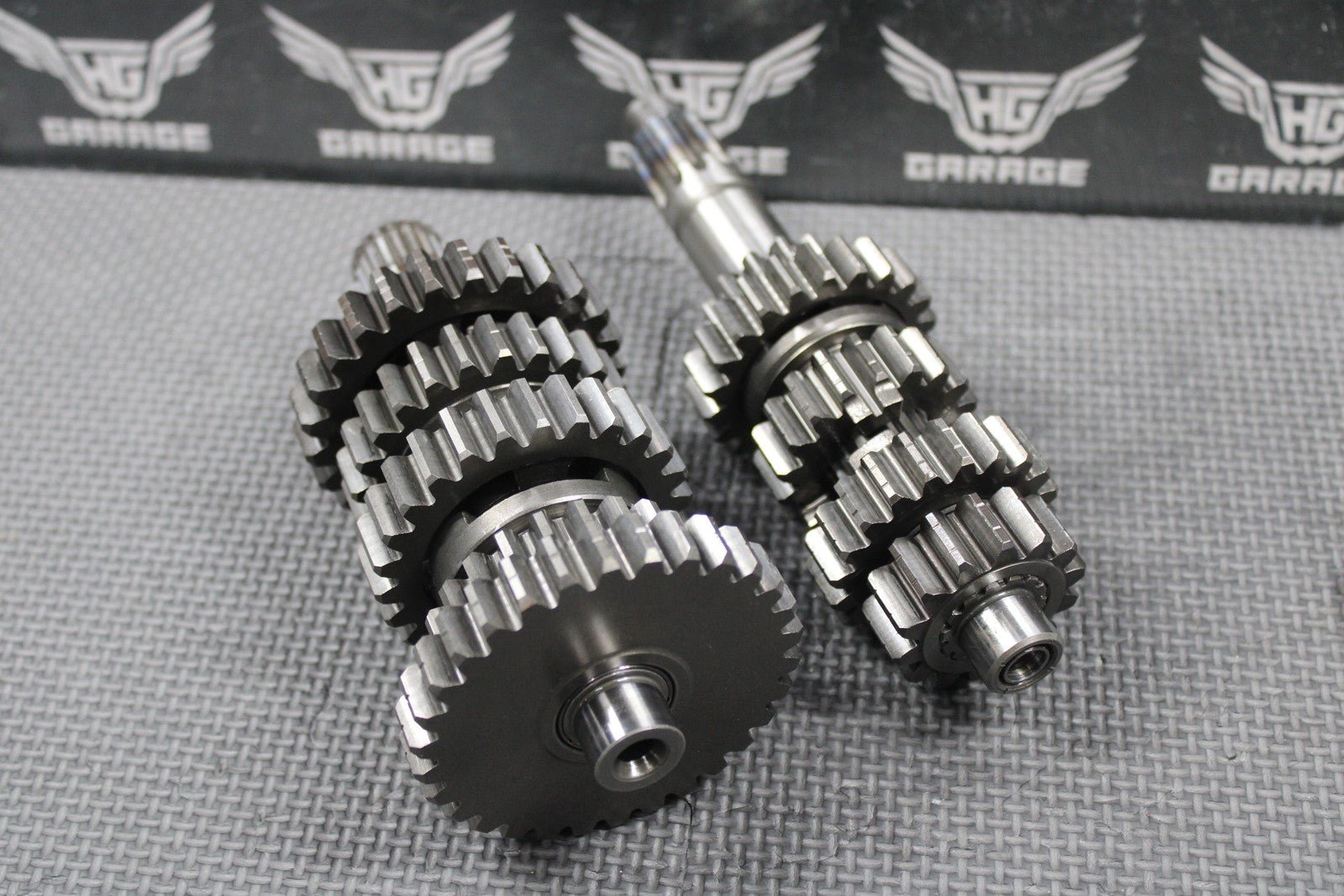 2007 KAWASAKI KX250F OEM TRANSMISSION TRANNY GEARBOX GEARS SHIFT FORKS GOOD - hggarage