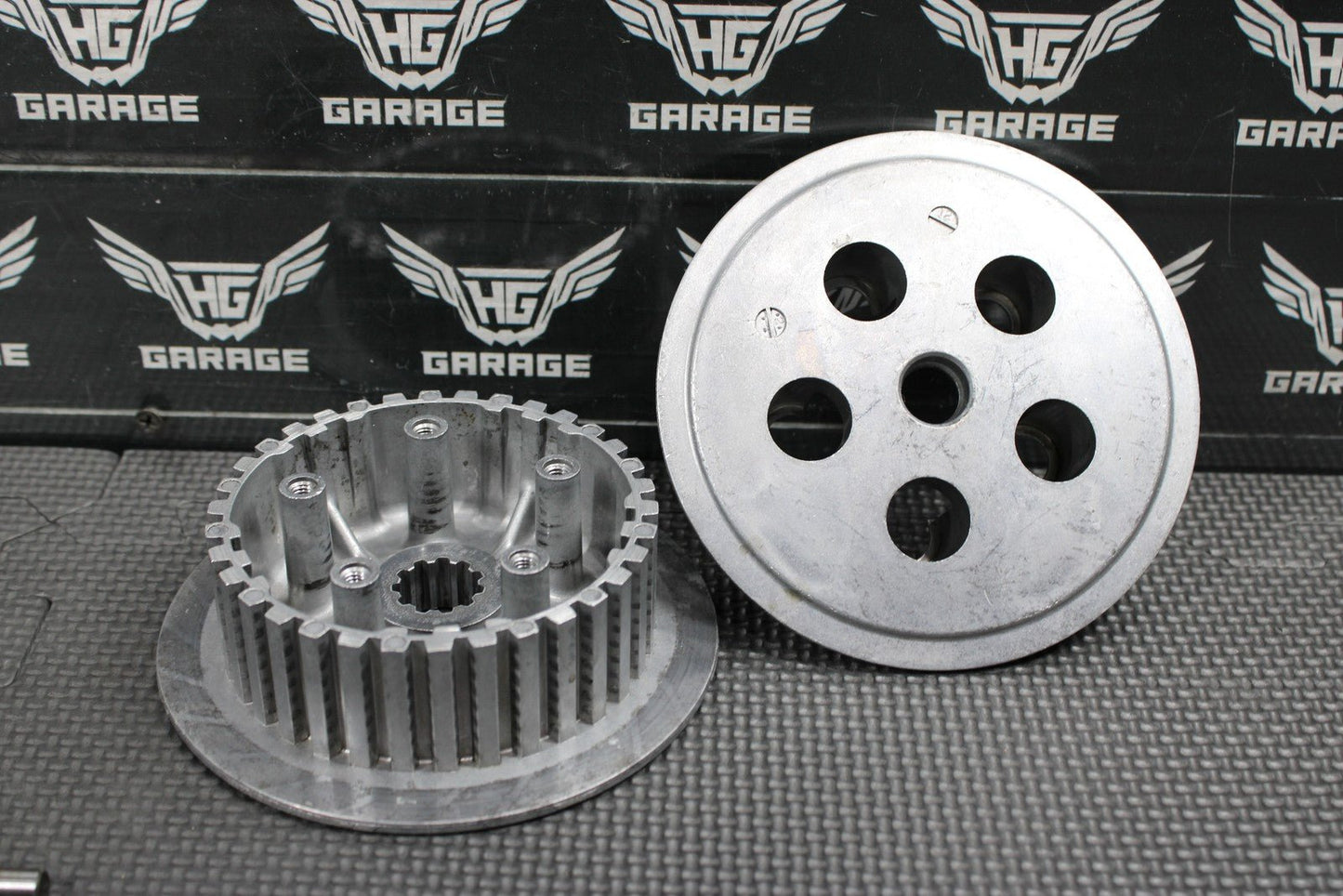 2014 KAWASAKI 10 - 14 KX250F OEM COMPLETE CLUTCH BASKET HUB PRESSURE PLATE - hggarage