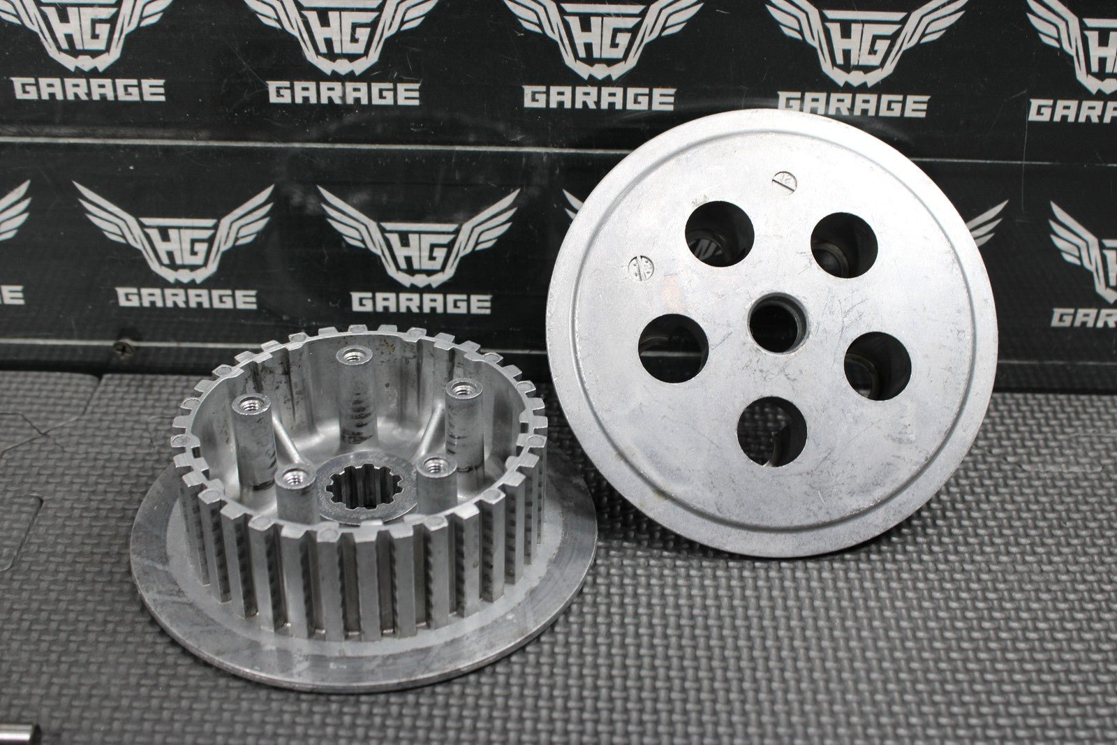 2014 KAWASAKI 10 - 14 KX250F OEM COMPLETE CLUTCH BASKET HUB PRESSURE PLATE - hggarage