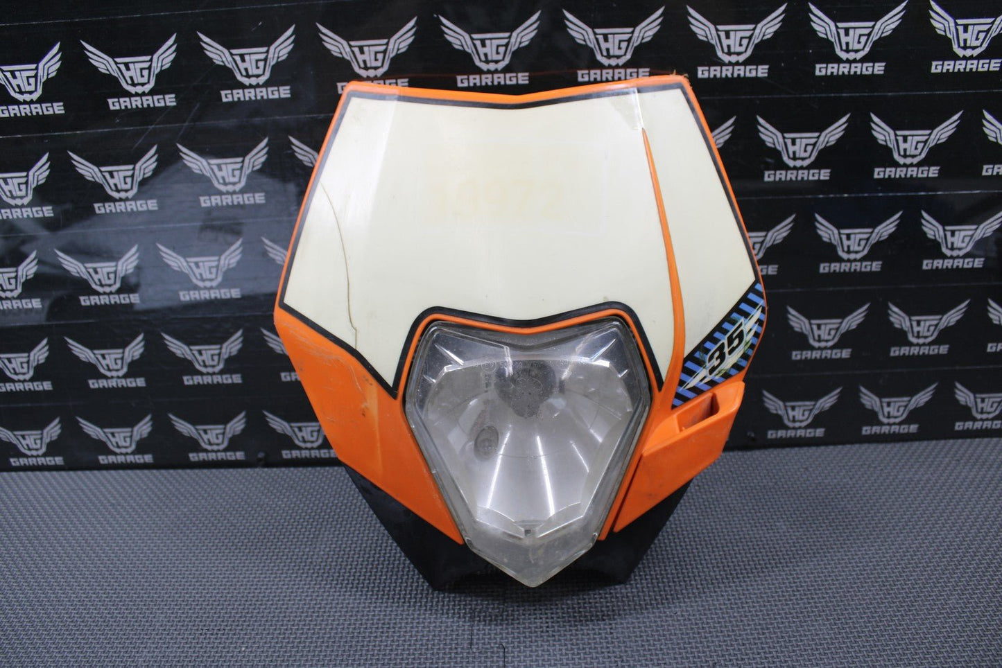 2010 KTM 250 XCF - W OEM HEADLIGHT SHROUD NUMBER PLATE HEAD LIGHT 7730800704404 - hggarage