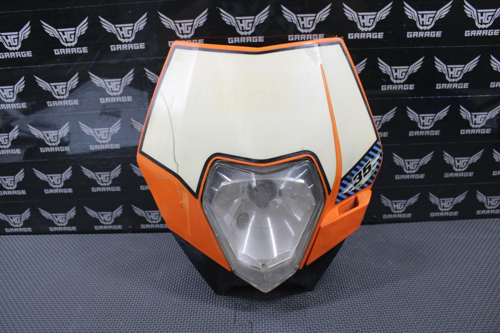 2010 KTM 250 XCF - W OEM HEADLIGHT SHROUD NUMBER PLATE HEAD LIGHT 7730800704404 - hggarage
