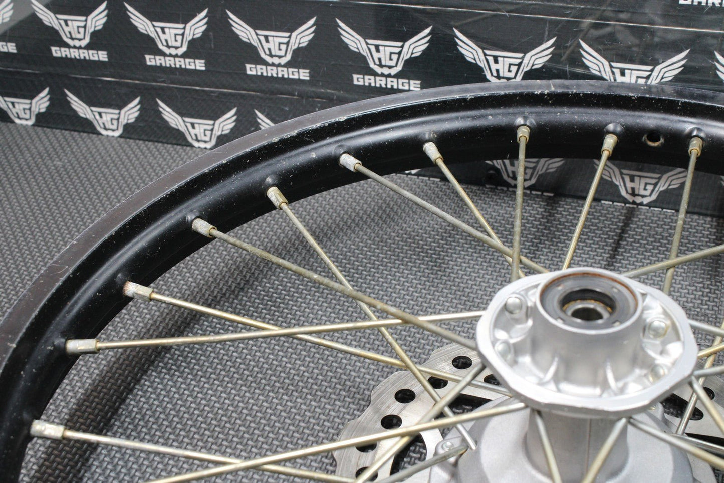 2014 KAWASAKI 11 - 21 KX100 OEM 19" BIG WHEEL FRONT WHEEL RIM HUB 41090 - 0103 - WC - hggarage