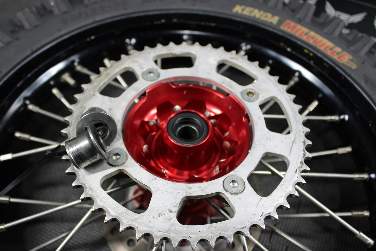 2009 HONDA CRF150RB BIG WHEEL 16" EXCEL REAR BACK WHEEL RIM KITE BILLET HUB