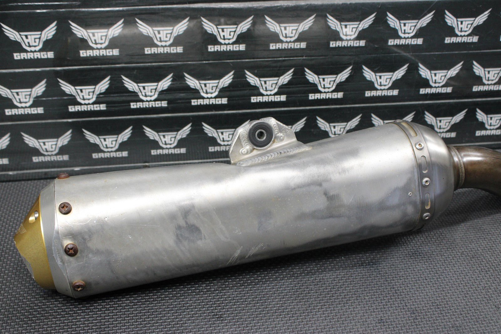 2006 YAMAHA YZ450F OEM MUFFLER EXHAUST SILENCER SLIP ON PIPE PRO MOTO BILLET CAP - hggarage