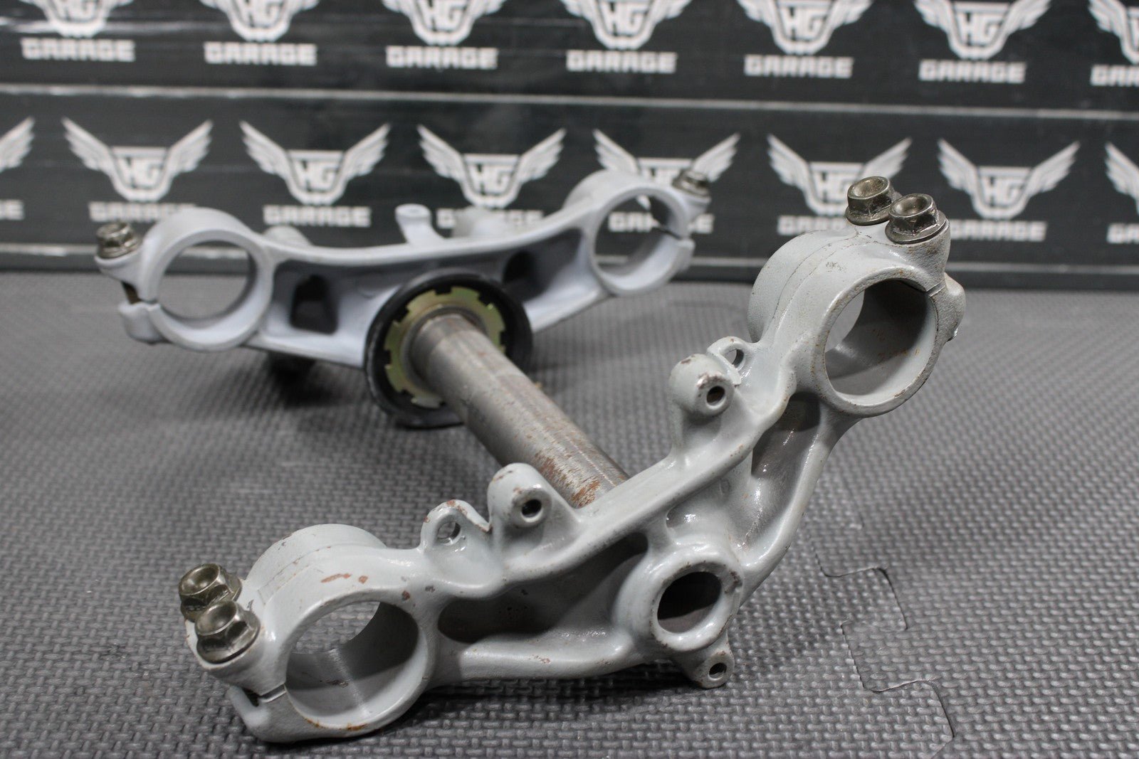 1991 87 - 95 HONDA CR80R OEM FRONT FORKS LOWER UPPER TRIPLE TREE STEM CLAMP - hggarage
