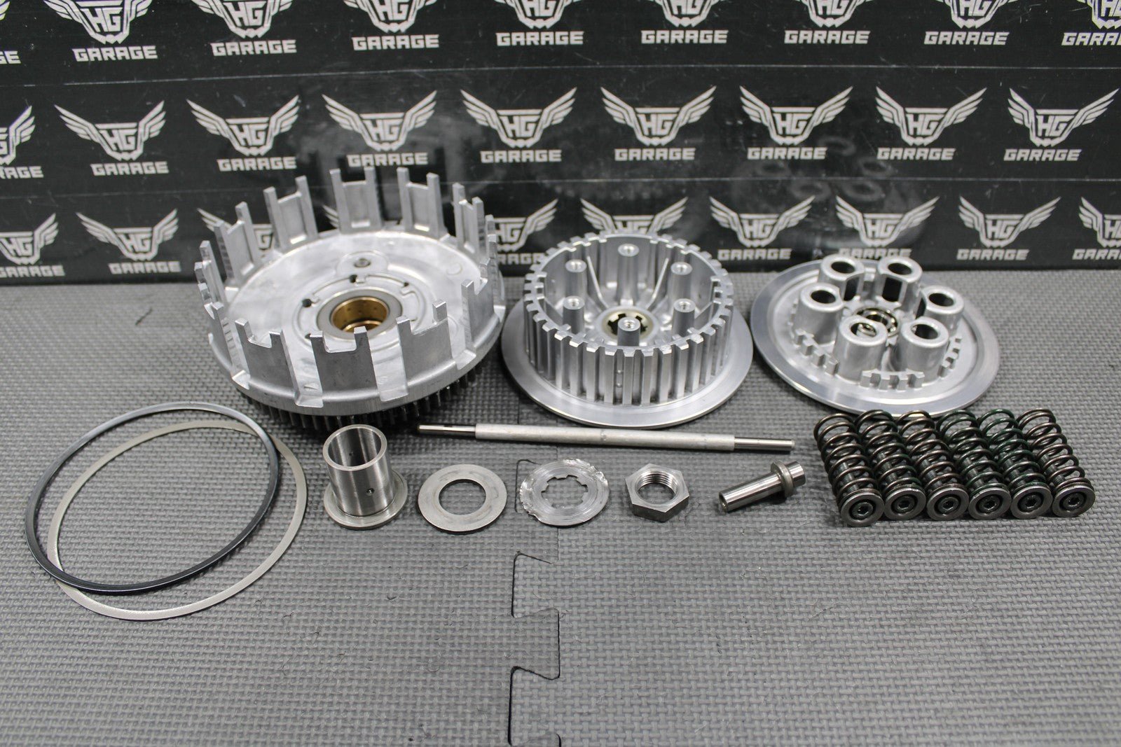 2003 KAWASAKI KLX400R KLX400SR OEM COMPLETE CLUTCH W BASKET HUB SPRINGS GOOD! - hggarage