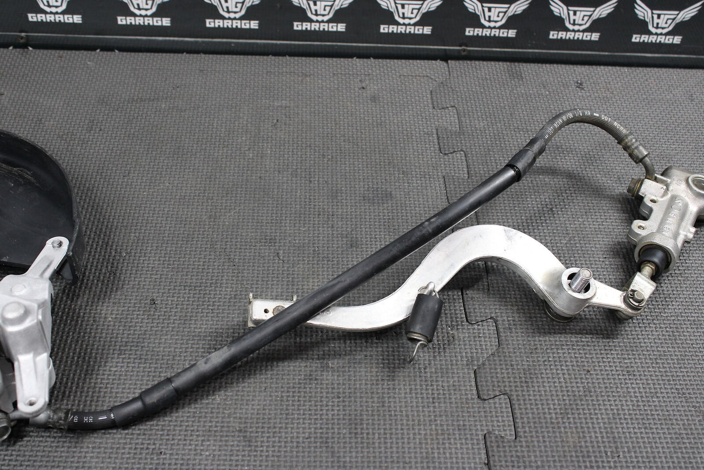 2009 KAWASAKI KX250F OEM NISSIN REAR BACK BRAKE CALIPER MASTER CYLINDER LEVER