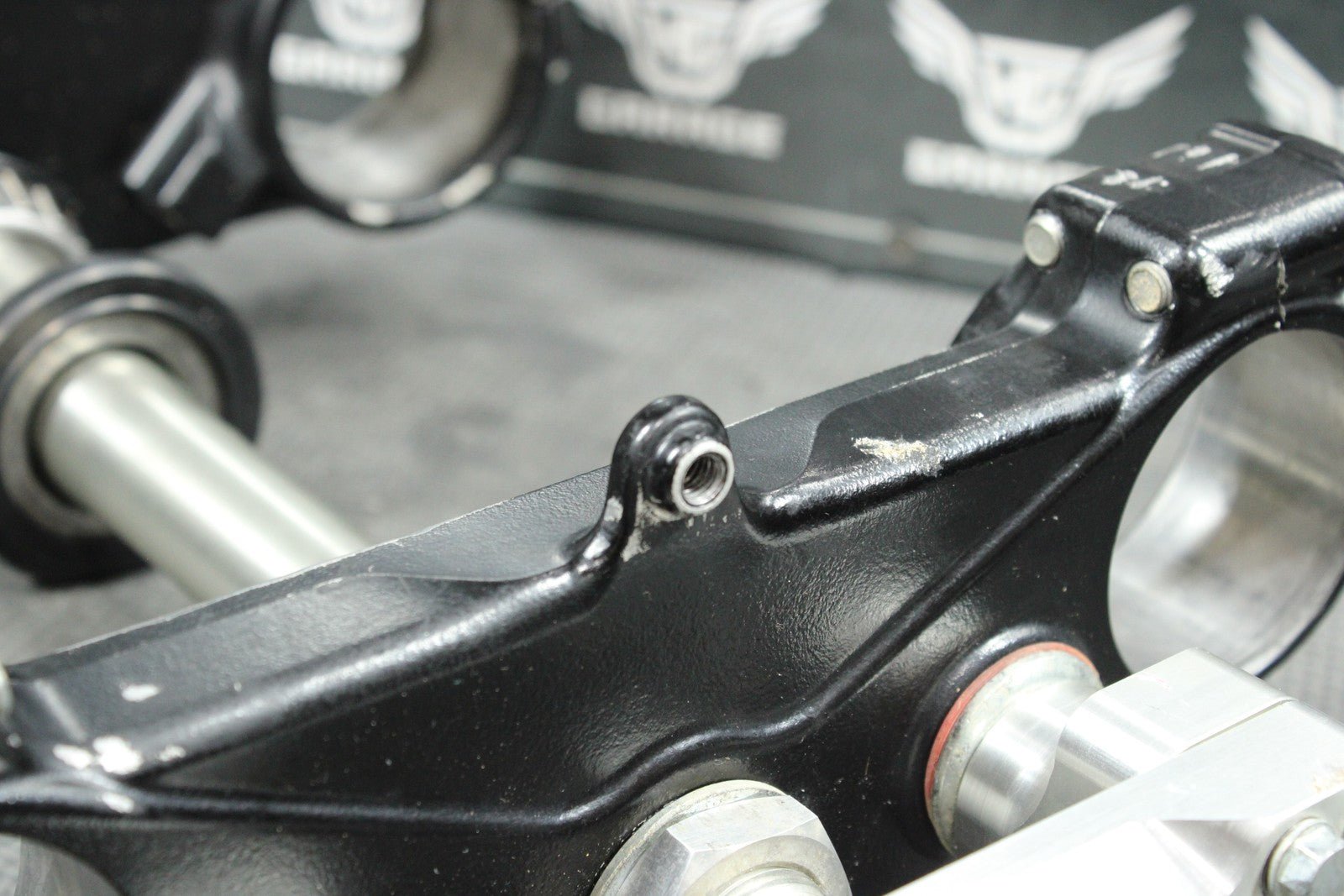 2011 KAWASAKI KX450F OEM FRONT FORKS LOWER UPPER TRIPLE TREE STEM CLAMP NICE! - hggarage